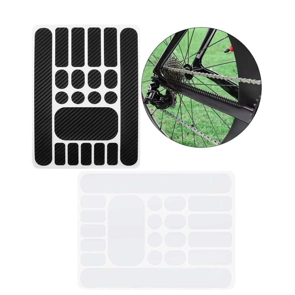 kit 20 pçs Protetor corrente quadro Bike Efeito Carbono