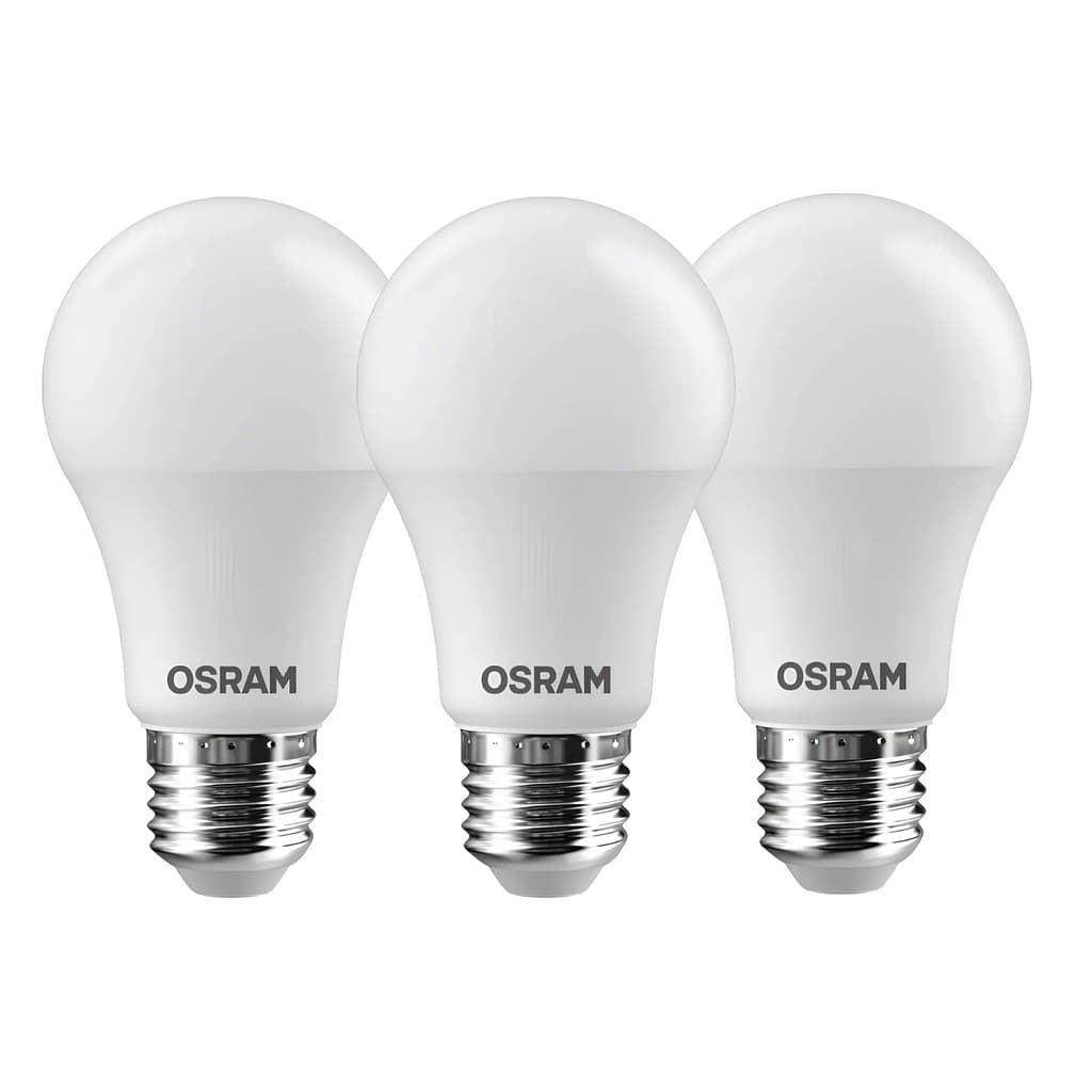 Kit 3 Lampada Led Bulbo A60 9W 870Lm Bivolt E27 Biv Osram