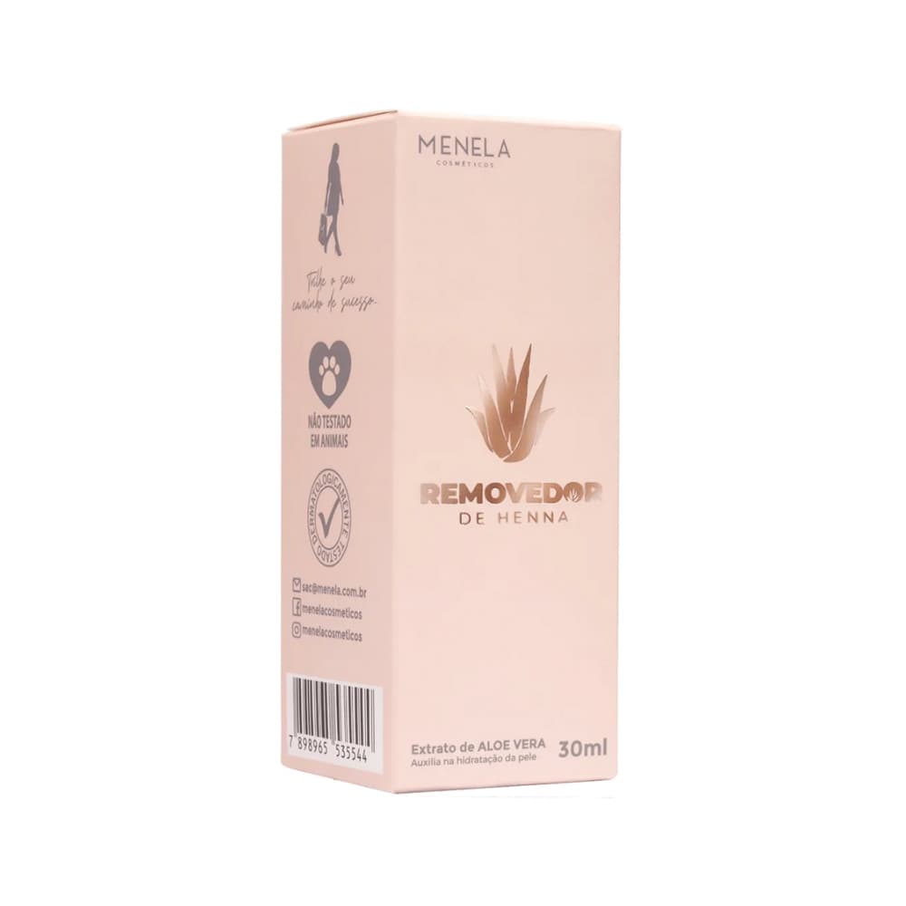 Removedor De Henna Para Sobrancelhas Menela 30g Extrato de Aloe Vera