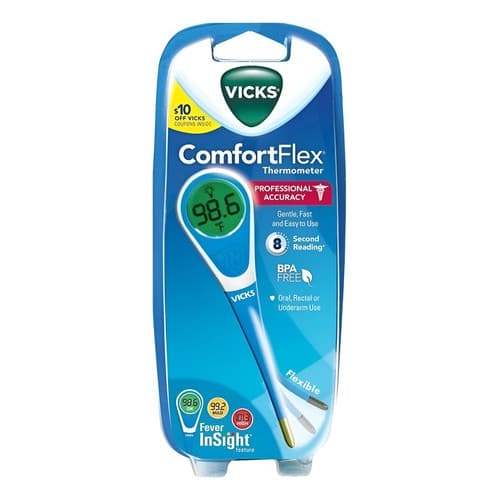 Termômetro Digital Vicks Comfortflex Leitura Em 8 Segundos