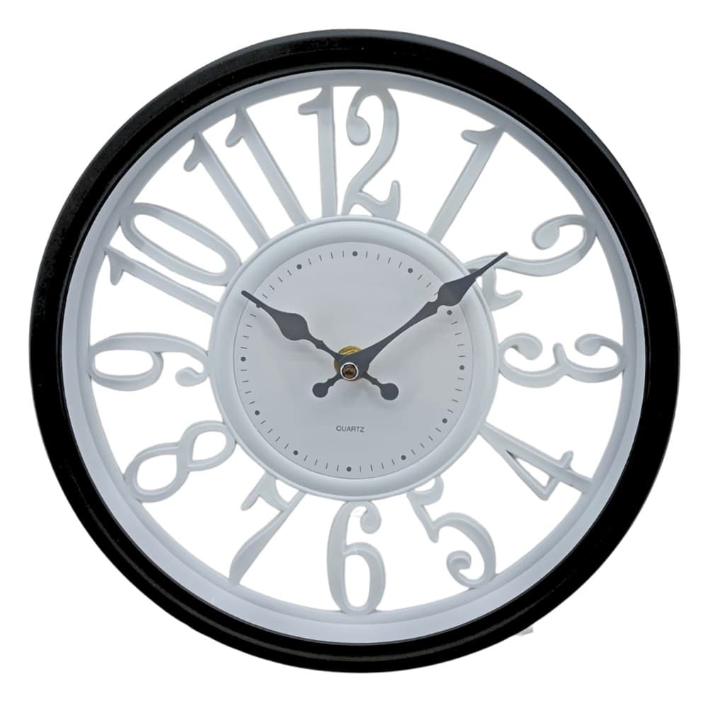 Relogio Parede Numeros Vazados Análogico Decoração Sala Escritorio 25cm Varias Cores