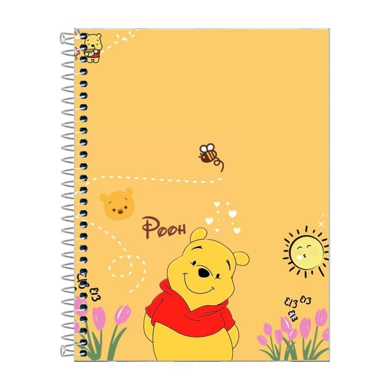 Caderno Ursinho Poh 1 materia e 10 materias