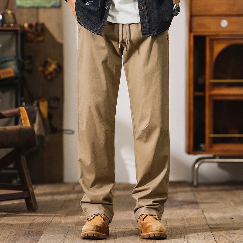 Roupas masculinas de tamanho grande primavera verão novos produtos gordos puro algodão calças casuais masculinas soltas
