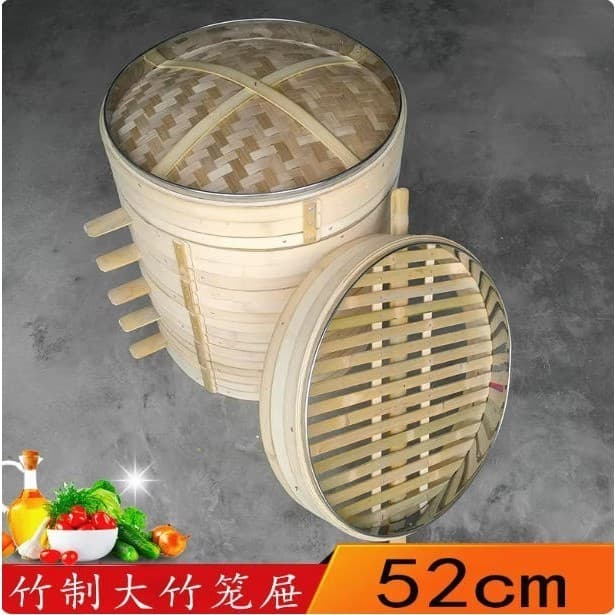 Comercial 52cm de alumínio bambu vapor vapor bambu bambu pão grande irmão pão cozido no vapor pão gaiola gaveta vapor gr