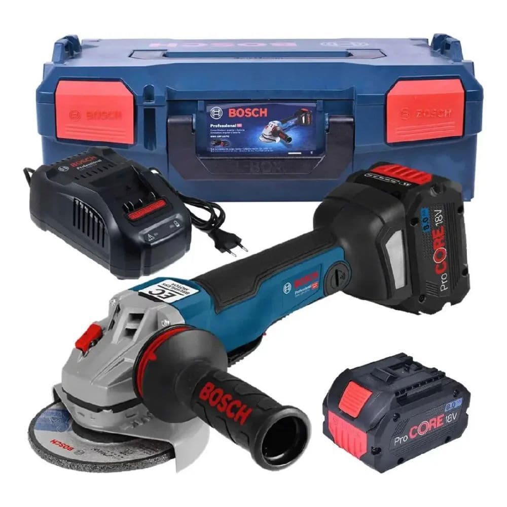 Esmerilhadeira Angular Bosch GWS 18V-10 PC 125mm Kit