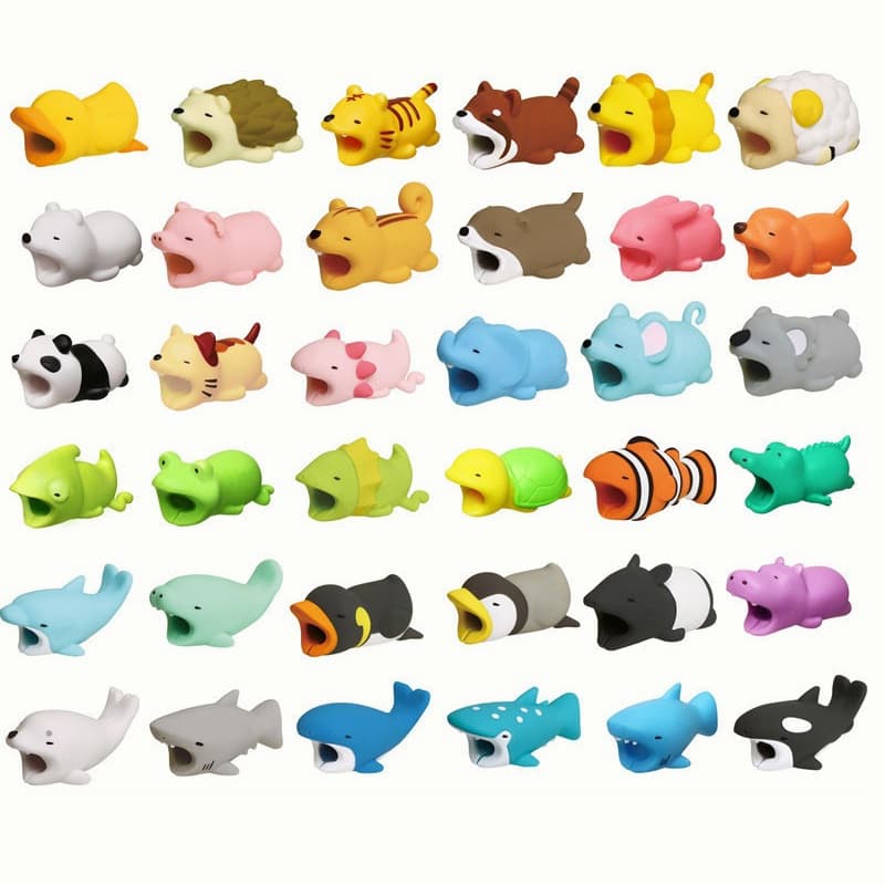 1 Protetor de Cabo USB para Carregador com Vários Designs de Animais de Estimação