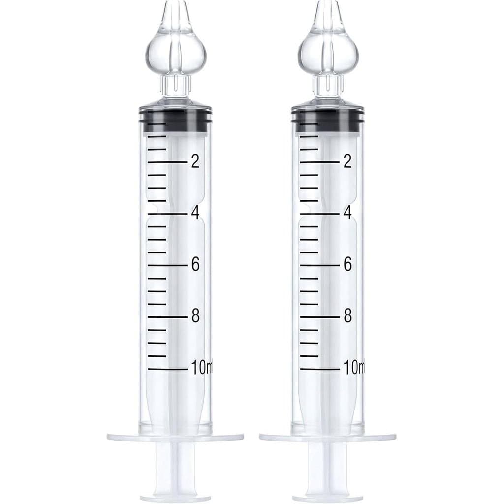 Seringa nasal para bebês Dibonier, conjunto de 2 peças, usada para limpar o muco nasal.
