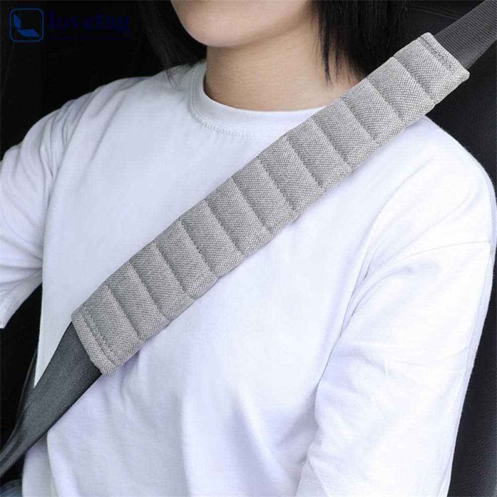 LOVETAG 2 Pçs 33cm Capas De Cinto De Segurança Do Carro Veludo Ombro Macio Pelúcia Capa Para Adultos Crianças Antiderrap