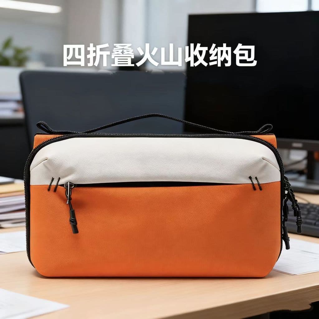 25 novo estilo portátil quatro-dobrável Digital vulcão saco cabo de dados carregamento tesouro saco de armazenamento pas