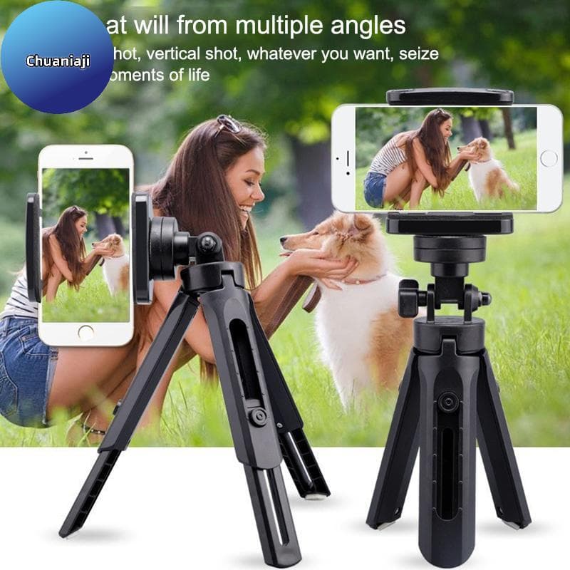 Chuaniaji Portátil Extensível Mini Desktop Smartphone Tripé Montagem Telefone Celular Selfie Sti Suporte Do Para Vídeo A
