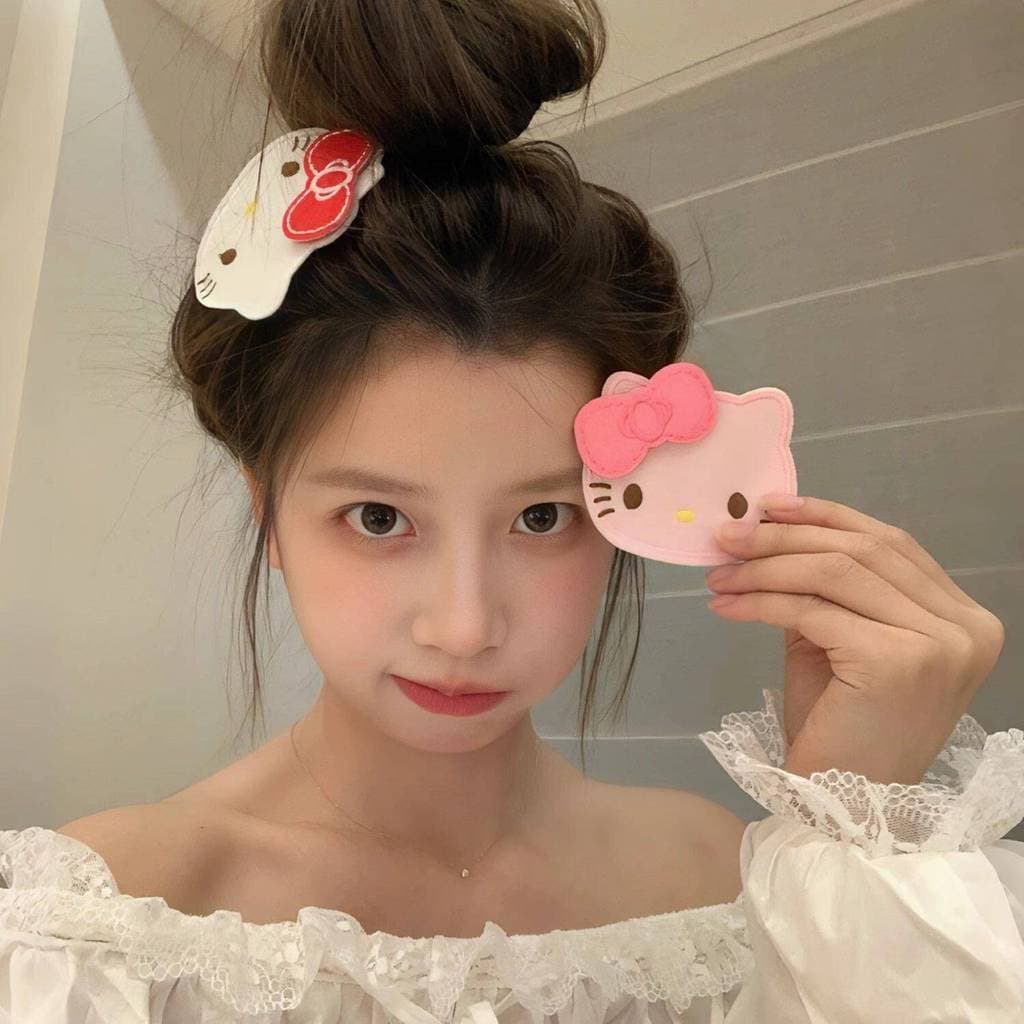Cabeça KT Super fofa!Acabamento cabelo quebrado Velcro Hairpin máscara de maquiagem sem costura franja vara vara de cabe