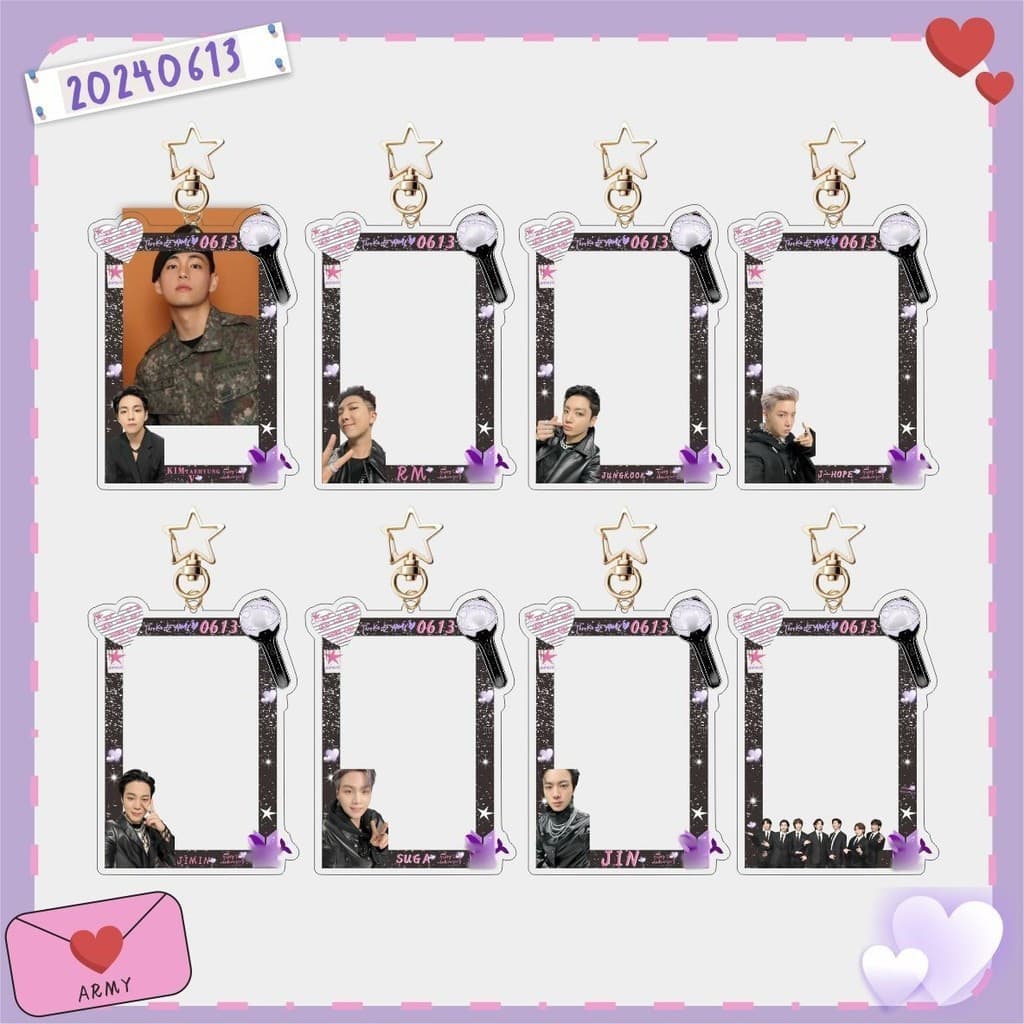 Kpop BTS Novo Acrílico 11 Aniversário Inserir Porta-Chaves De Cartão Pequeno Ornamentos De Mesa