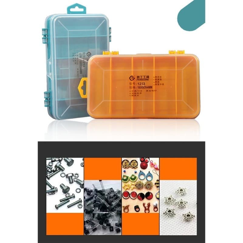 Caixas Organizadoras De Parafusos De Dupla Face Estone Com Tampas Caixa Organizadora De Hardware De Plástico