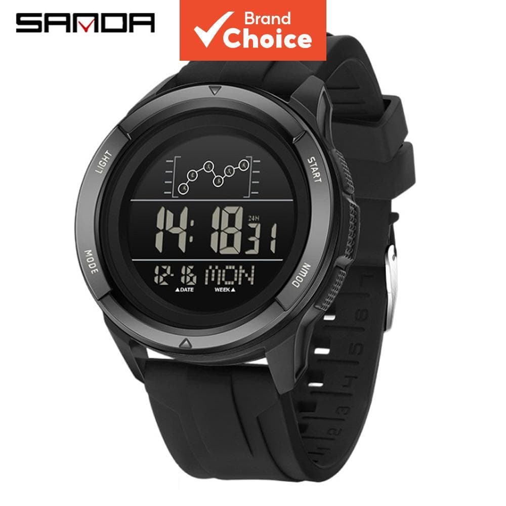 Sanda 2198 Relógio Esportivo Digital Com Alarme À Prova D'água Multifuncional Para Treinamento Militar De Estudantes