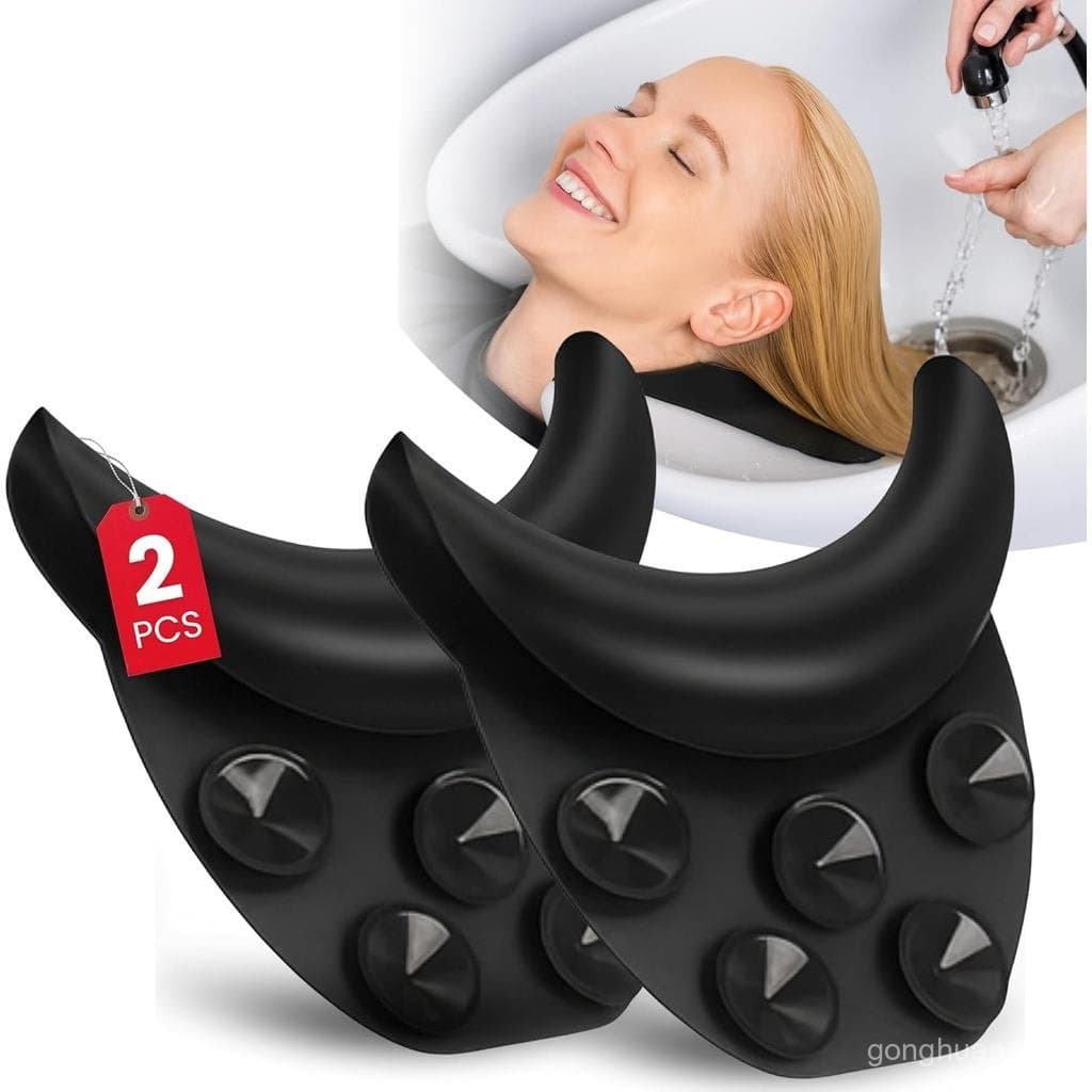 Conjunto Premium de 2 Almofadas de Gel para Lavatório Portátil, Descanso de Pescoço para Lavagem de Cabelo, Almofada de