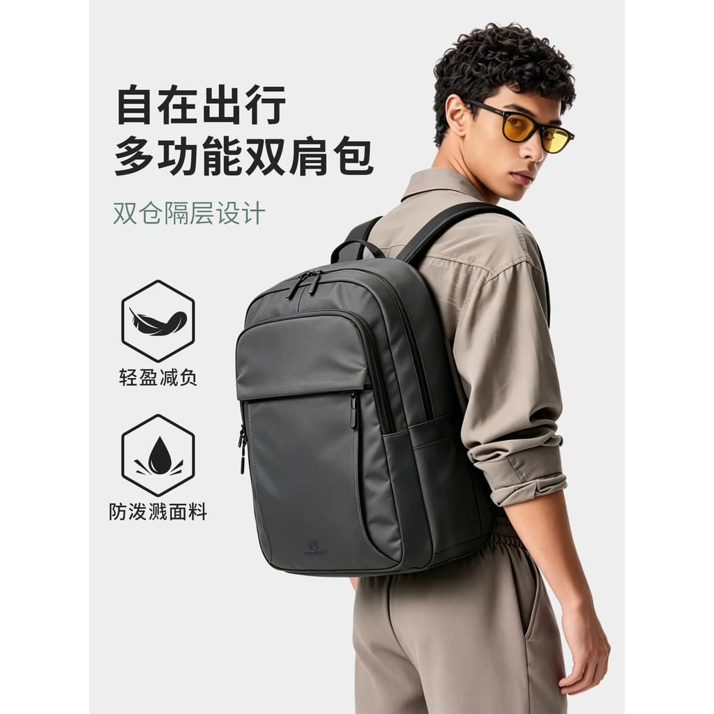 Warondier mochila de negócios novo estilo Commuter computador saco grande capacidade estudante saco de escola leve reduç