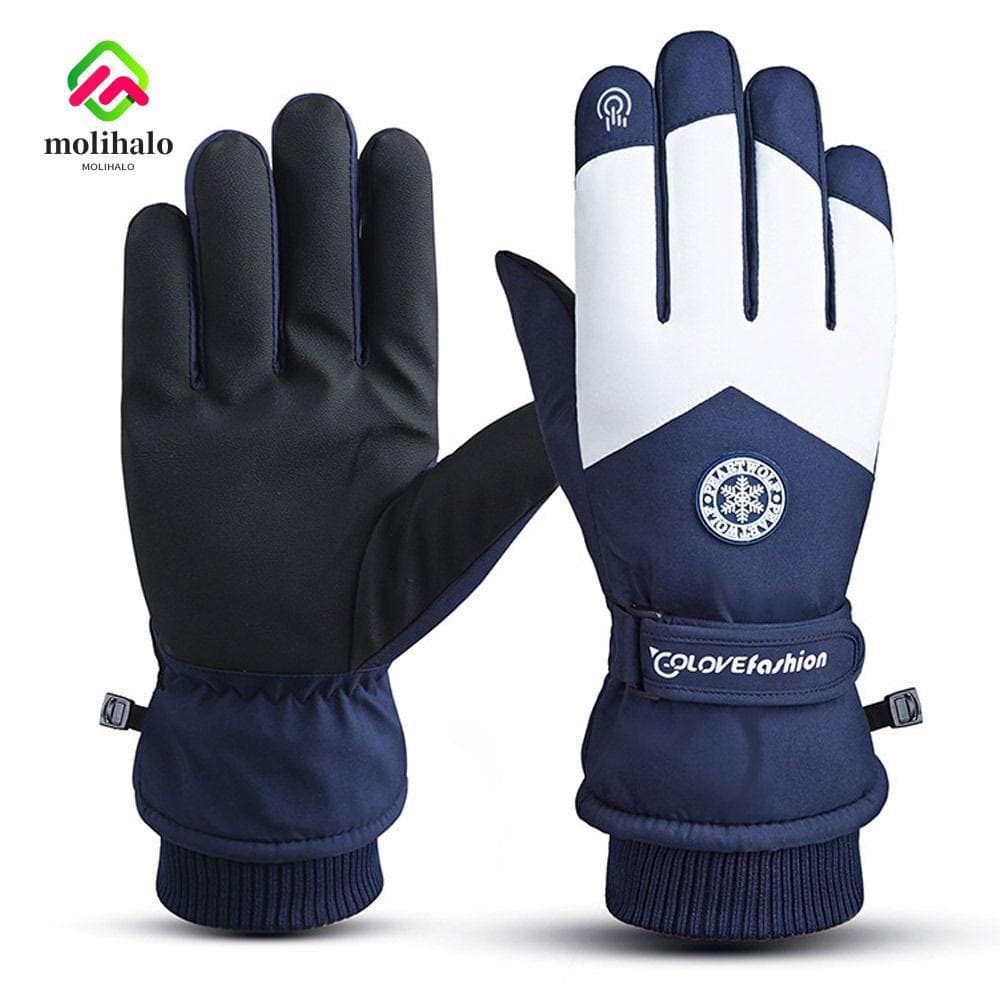 MOLIHALO Luvas De Neve Com Tela Sensível Ao Toque Quente Para Motocicleta , Ciclismo , Esqui De Inverno