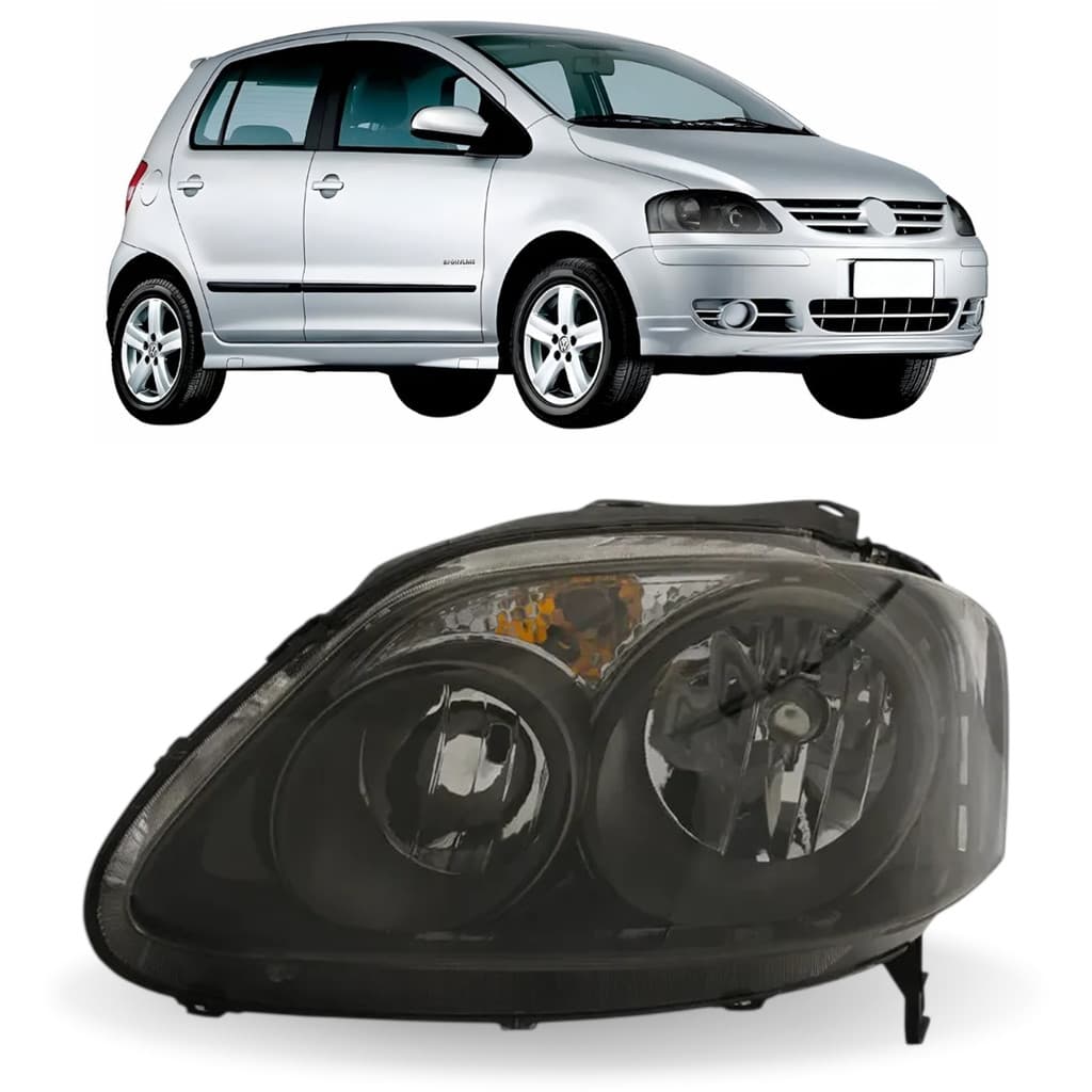 FAROL VOLKS FOX 2008 2009 2009 MÁSCARA NEGRA FOCO DUPLO LE