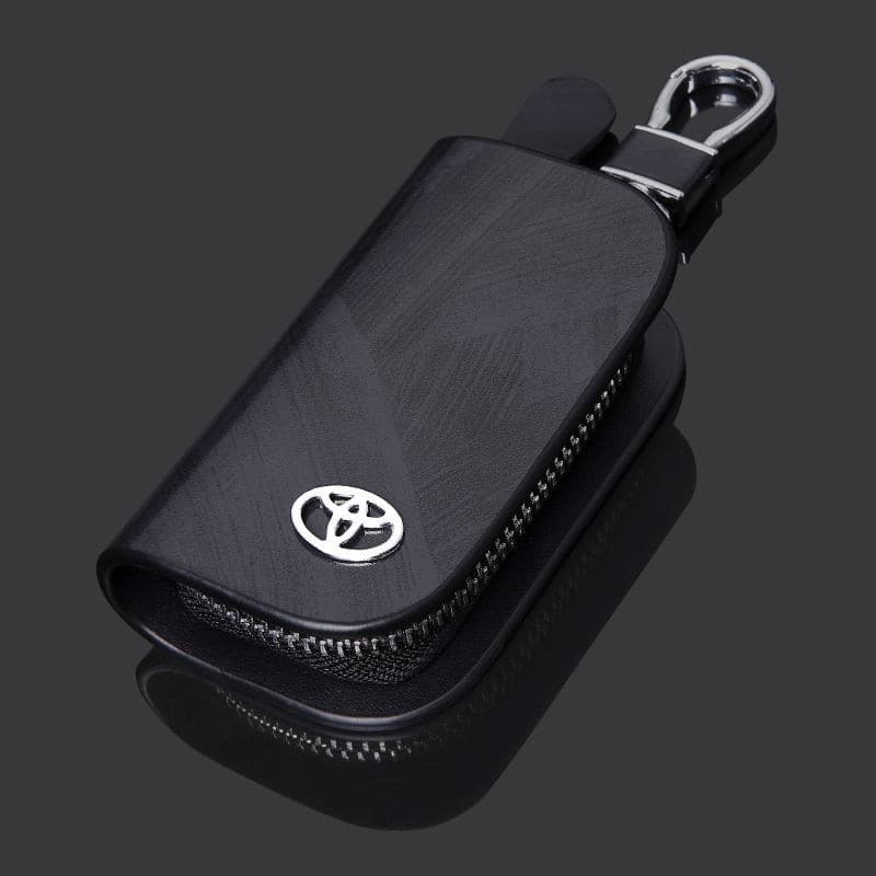 Capa para Chave de Carro para Toyota ALTIS RAV4 YARIS CAMRY RAV4, Porta-Chaves de Couro, Acessórios para Carro com Contr