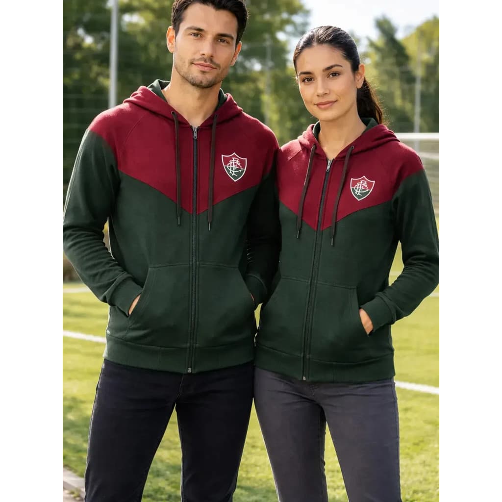Kit 2 Jaquetas Fluminense Masculinas Capuz Zíper