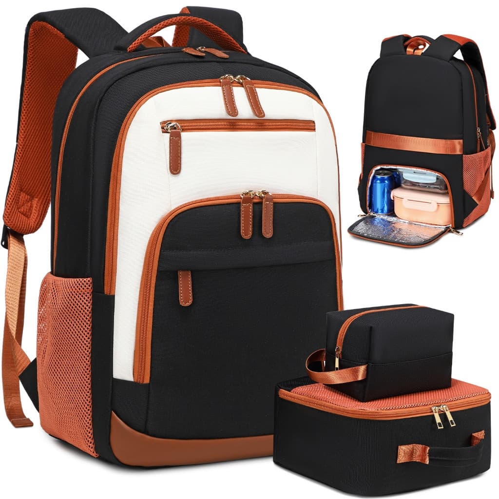 Mochila De Viagem Impermeável E Reforçada De 3 Peças Para Homens Mulheres Com Compartimento Laptop Bolsa Térmica