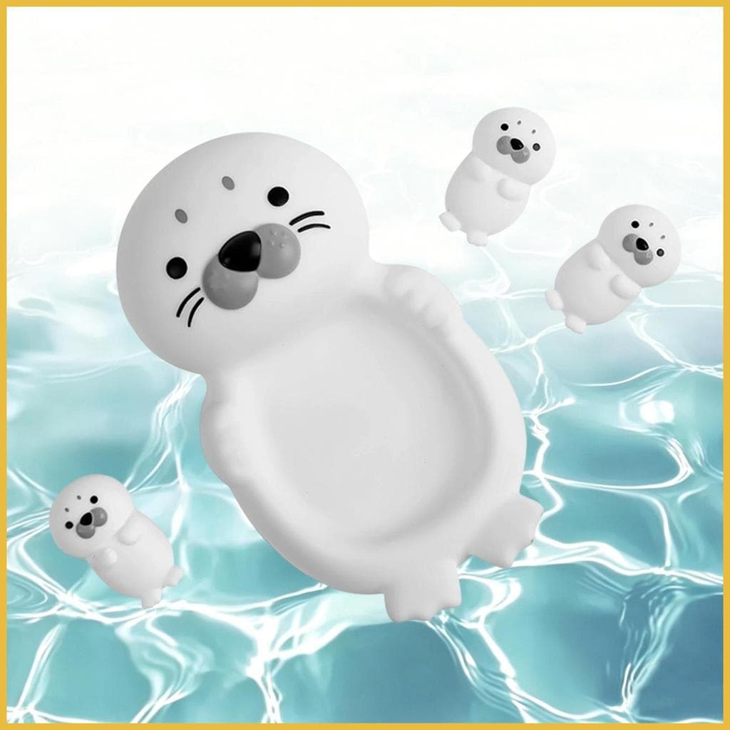 Banheira Brinquedos Selo Forma Bonito Seguro Macio Flutuante Entretenimento Sem Buraco Animal Para Crianças Indoor Haoli