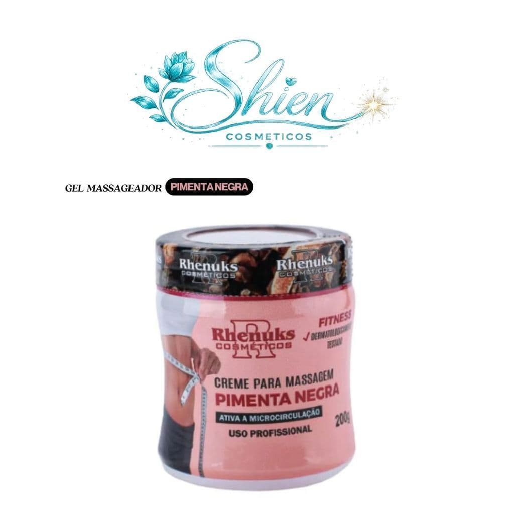 Gel Massageador Pimenta Negra - 1 Unidade - Rhenuks