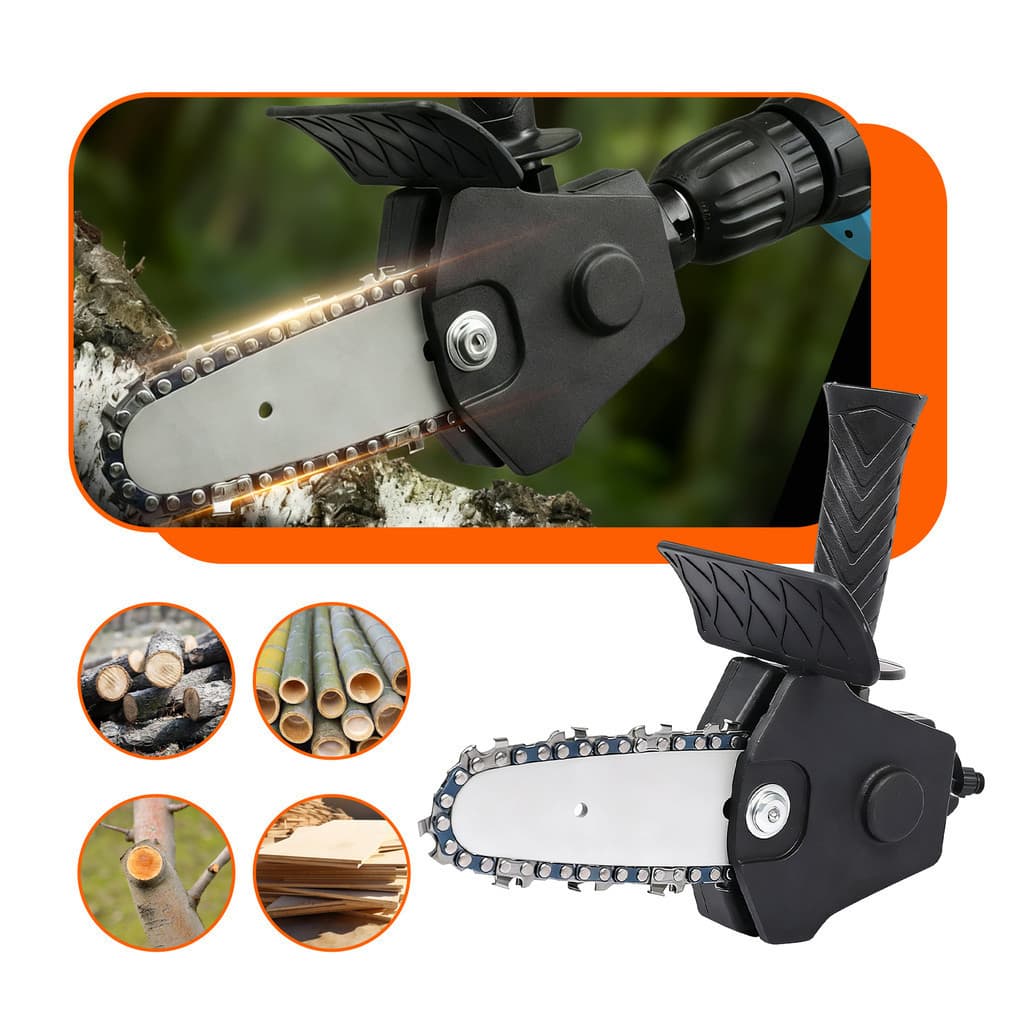 Adaptador de Motosserra Portátil para Furadeira Parafusadeira 4 polegadas