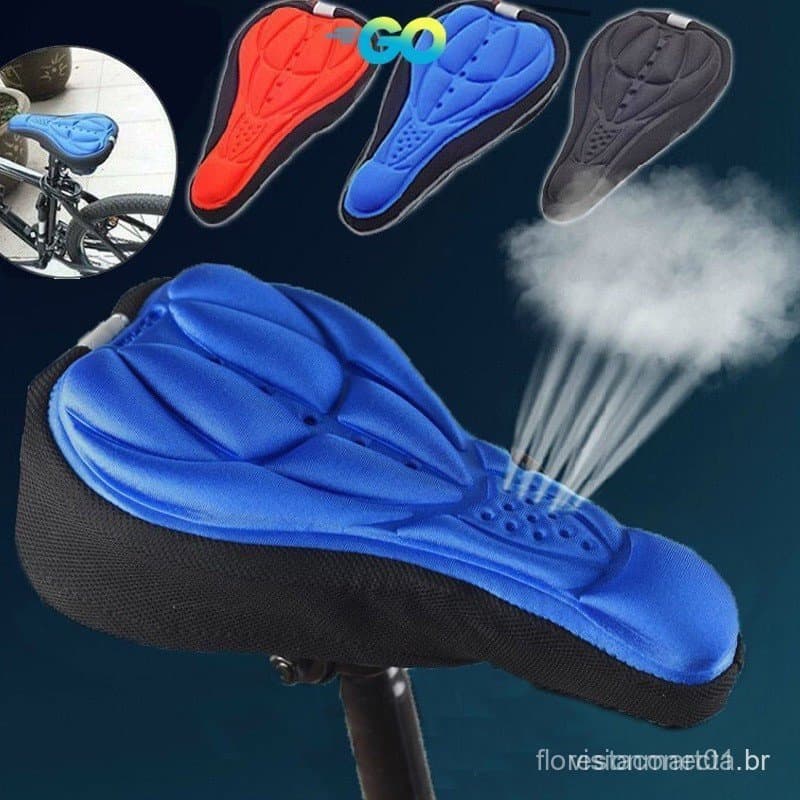 Capa para Selim em Gel Silicone Banco Almofada Forro Para Bicicleta，Almofada De Gel De Sílica Flexível Bicicleta Ciclism
