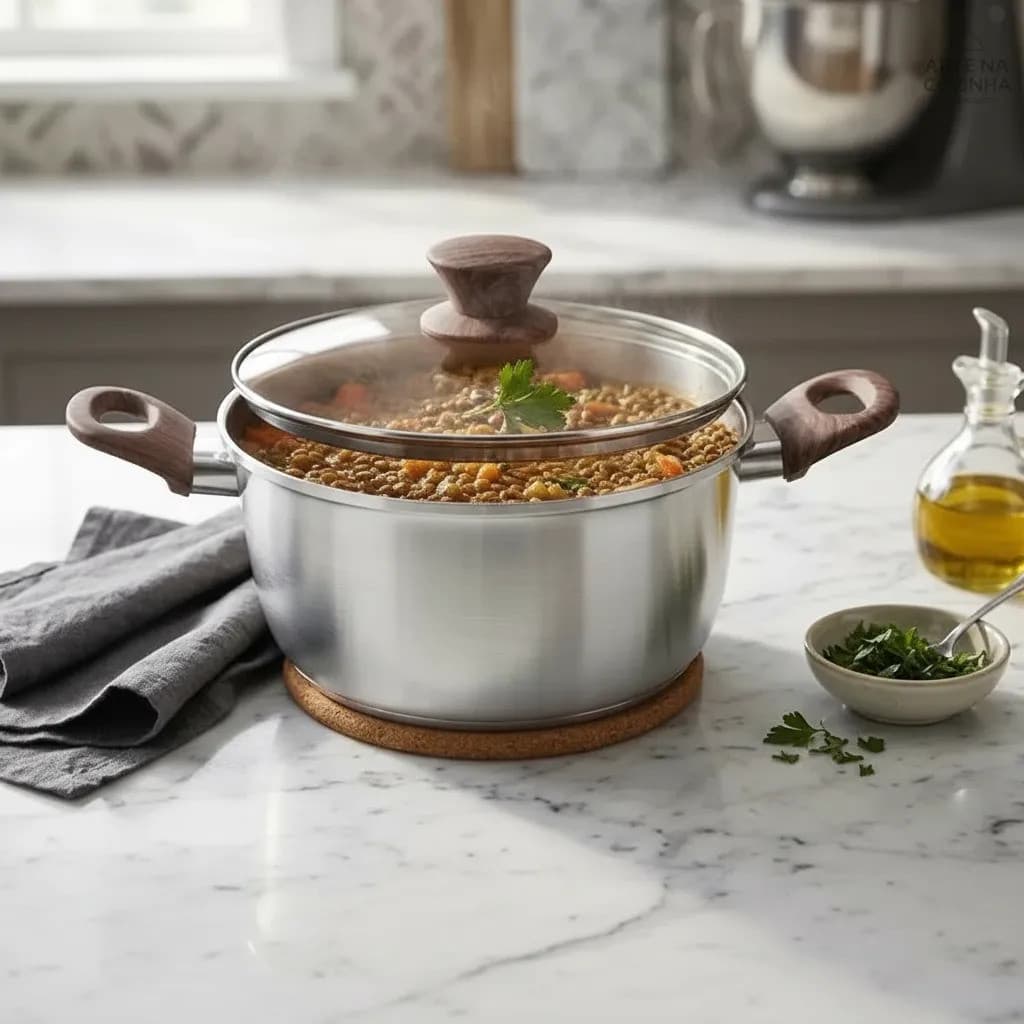Panela Cacarola 22 Cm - Fundo De Inducao - Casa Ambiente