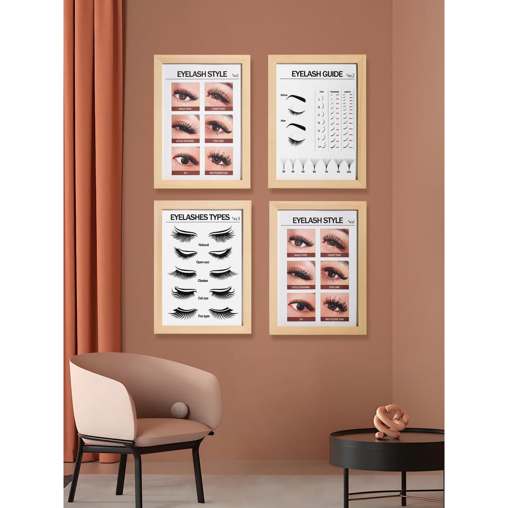 Placa de exibição de cílios Premium madeira maciça parede pendurado suporte moldura de foto padrão-fabricação produto ac