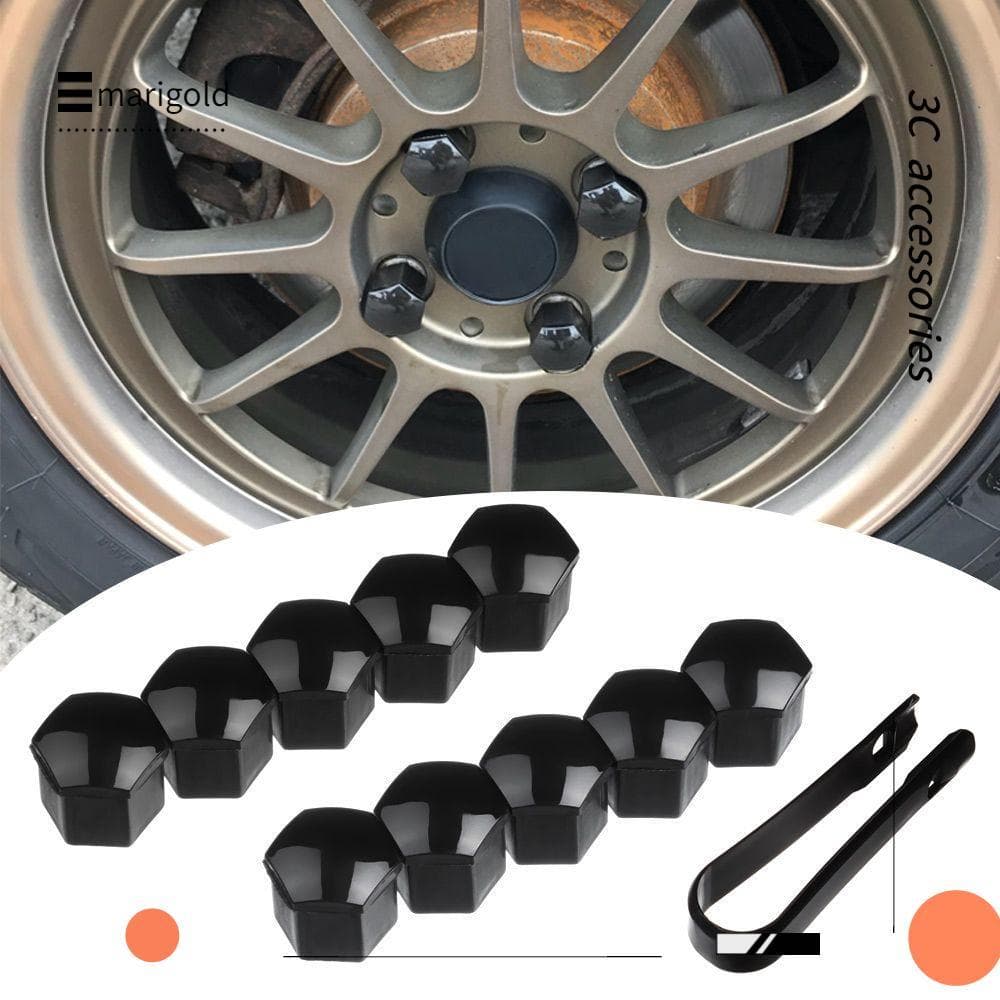 MARIGOLD 20pcs 17mm Tampa De Porca De Roda De Carro À Prova De Poeira Jantes De Parafuso De Proteção De Plástico