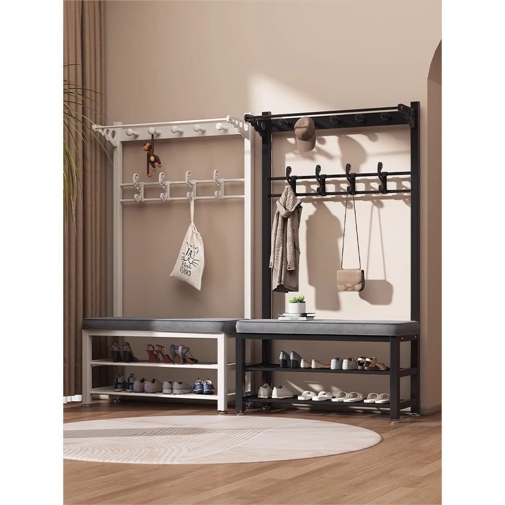 Casa novo estilo cabide chão ao teto simples porta sapato rack cabide integrado Foyer sapato mudando