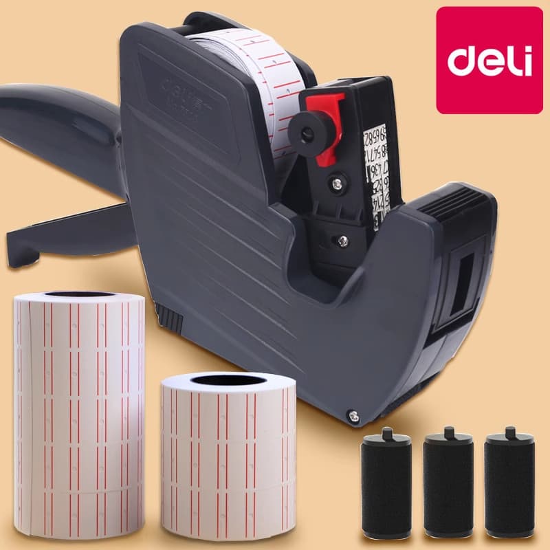 Deli máquina de codificação máquina de etiqueta de preço máquina de codificação de preço portátil pequena máquina de cod
