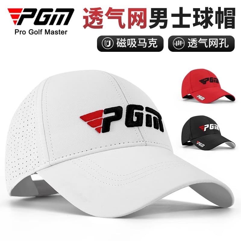 Chapéu de sol de golfe PGM masculino marca magnética chapéu de sol boné de bola malha respirável aba grande com chapéu s