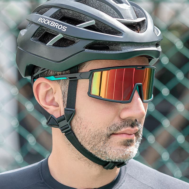 Rock Brothers Óculos de Ciclismo Polarizados Coloridos Miopia À Prova de Areia Homens Mulheres Esportes Ao Ar Livre Corr