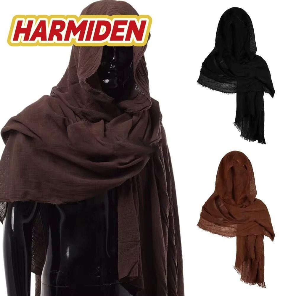 Capa Envoltória MIOSHOP , Capuz Retrô Pirata Medieval Masculino Leve Unissex , Preto/Marrom