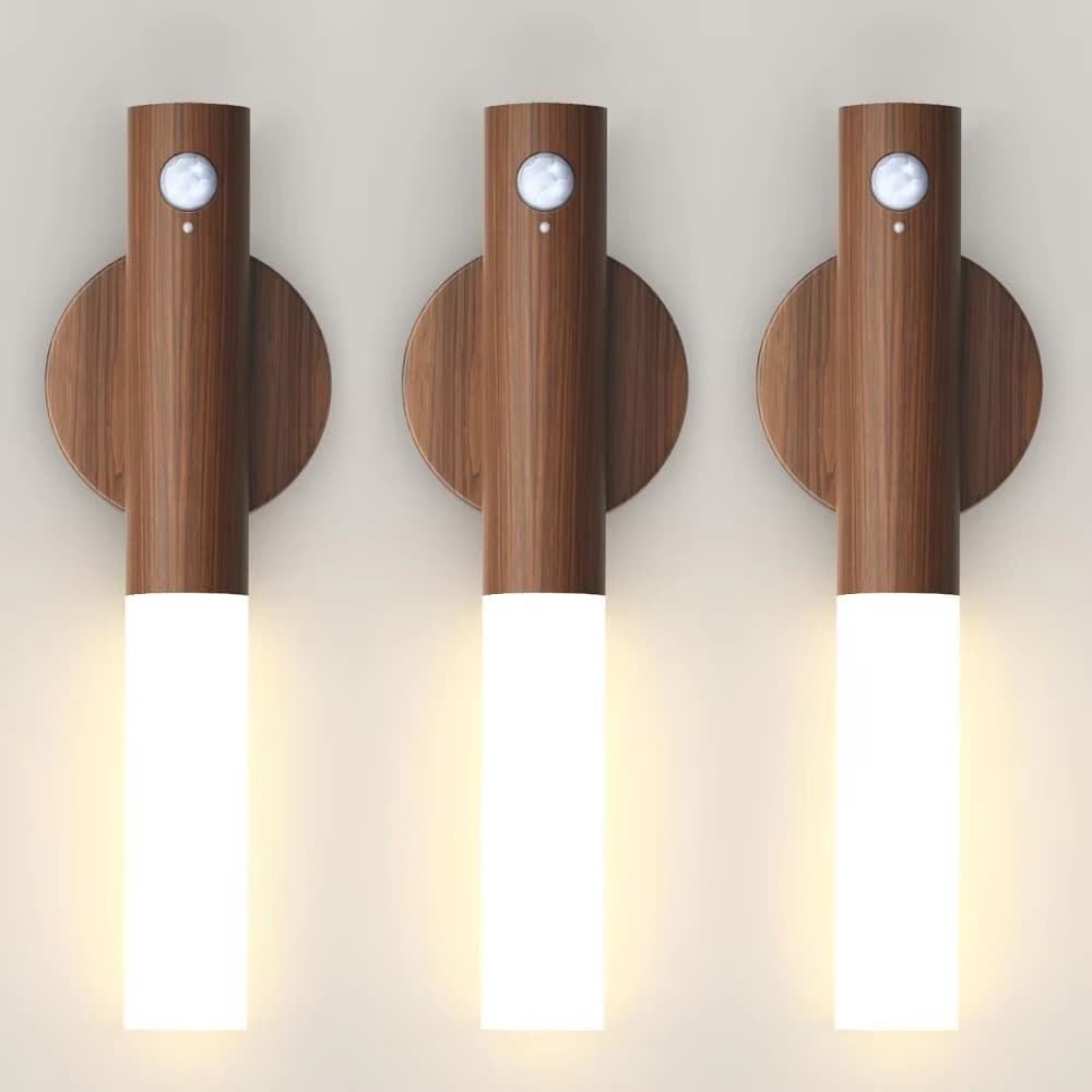 luminária Noturna Inteligente com Indução Corporal, Luzes Noturnas com Sensor de Movimento LED Recarregável