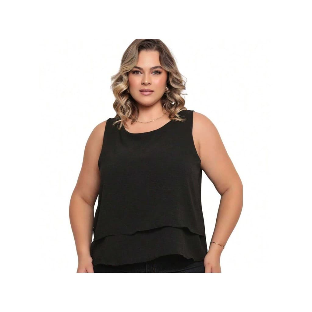 Regata Duna Plus Size Com Camada Dupla Não Marca Não é Transparente