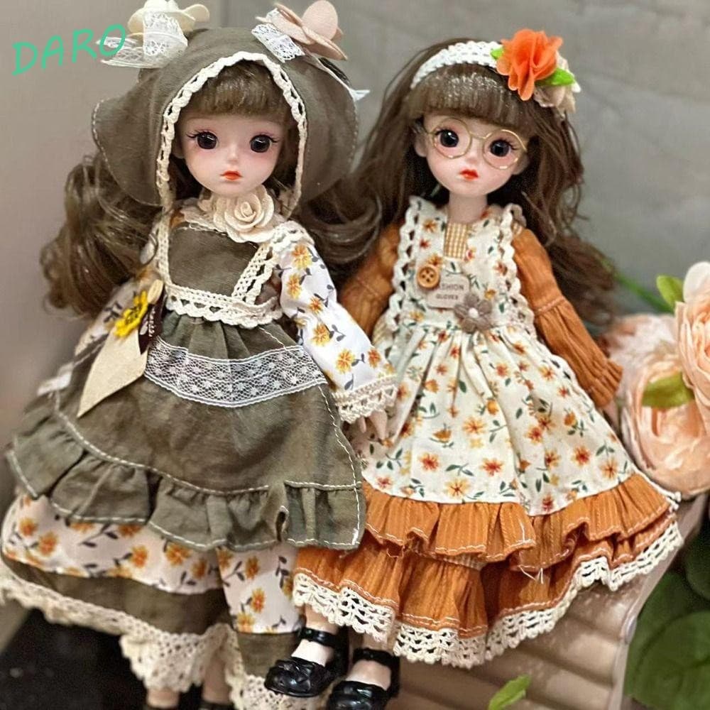 DARO Princess Dress Up Bonecas Bjd , 1/6 SD Olhos Atraentes Boneca De 30 Cm Com Roupas , Salto Alto