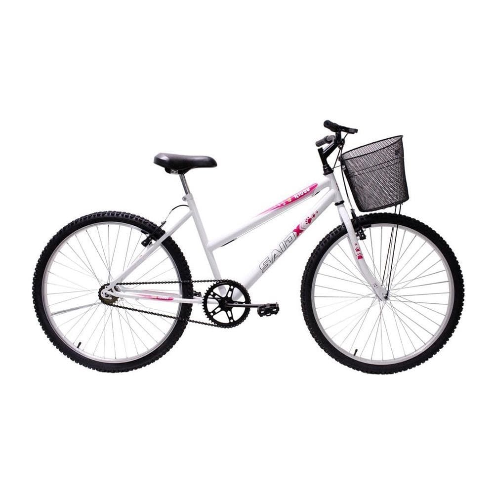 Bicicleta Aro 26 Feminina Mono Sem Marcha Com Cesta Saidx