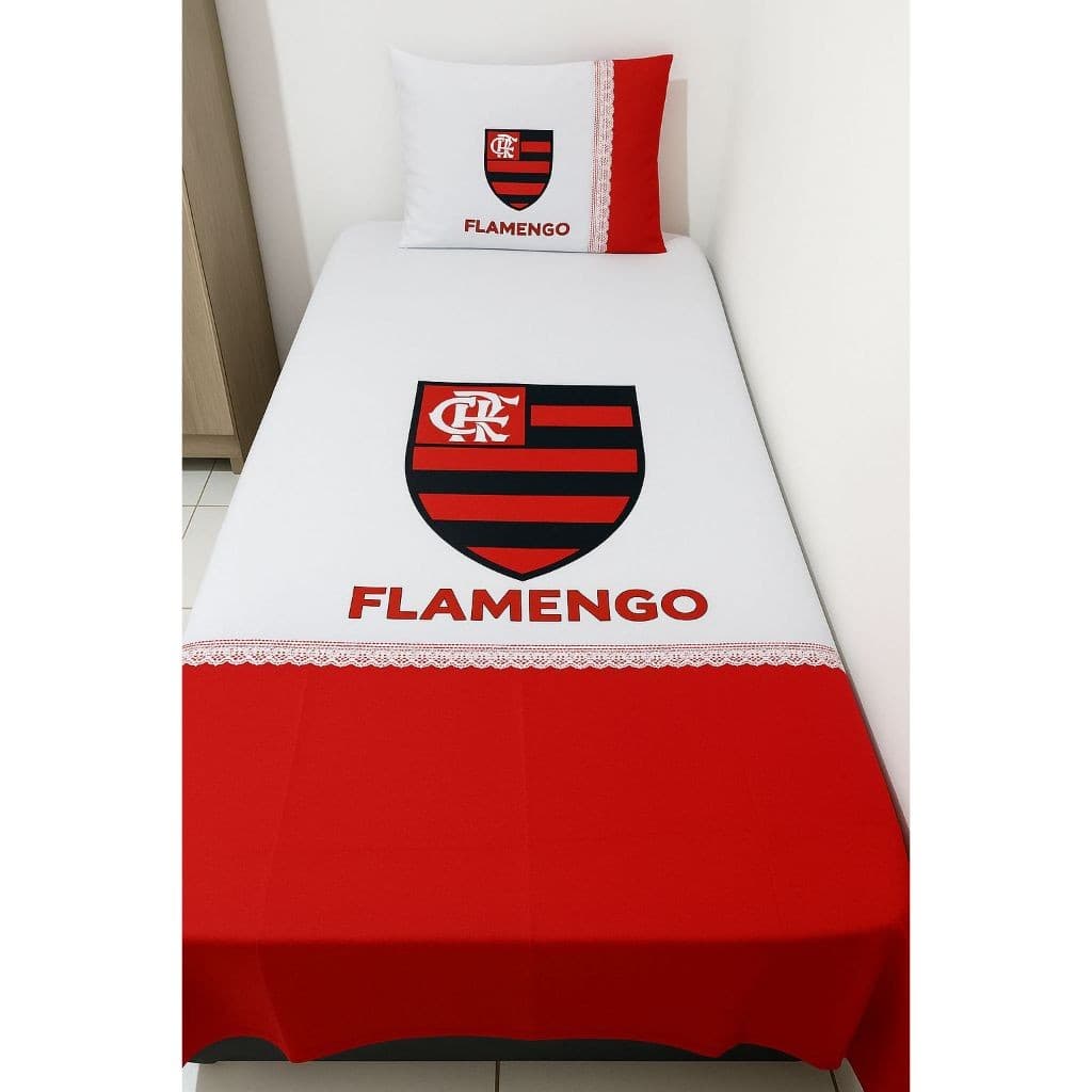 Jogo de Cama Solteiro Times Brasileiros Futebol Campeao Oferta Relampago