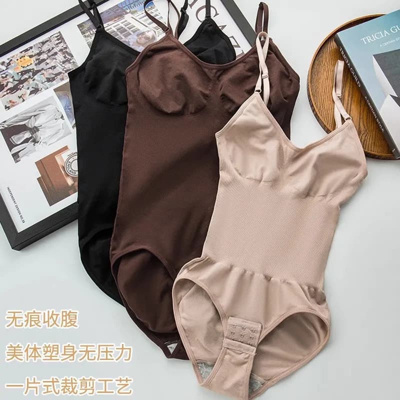 Body Apertado Com Controle De Abdômen Plus Size Alças , Modelagem Forte , Levantamento De Quadril , Compressão De Cintur