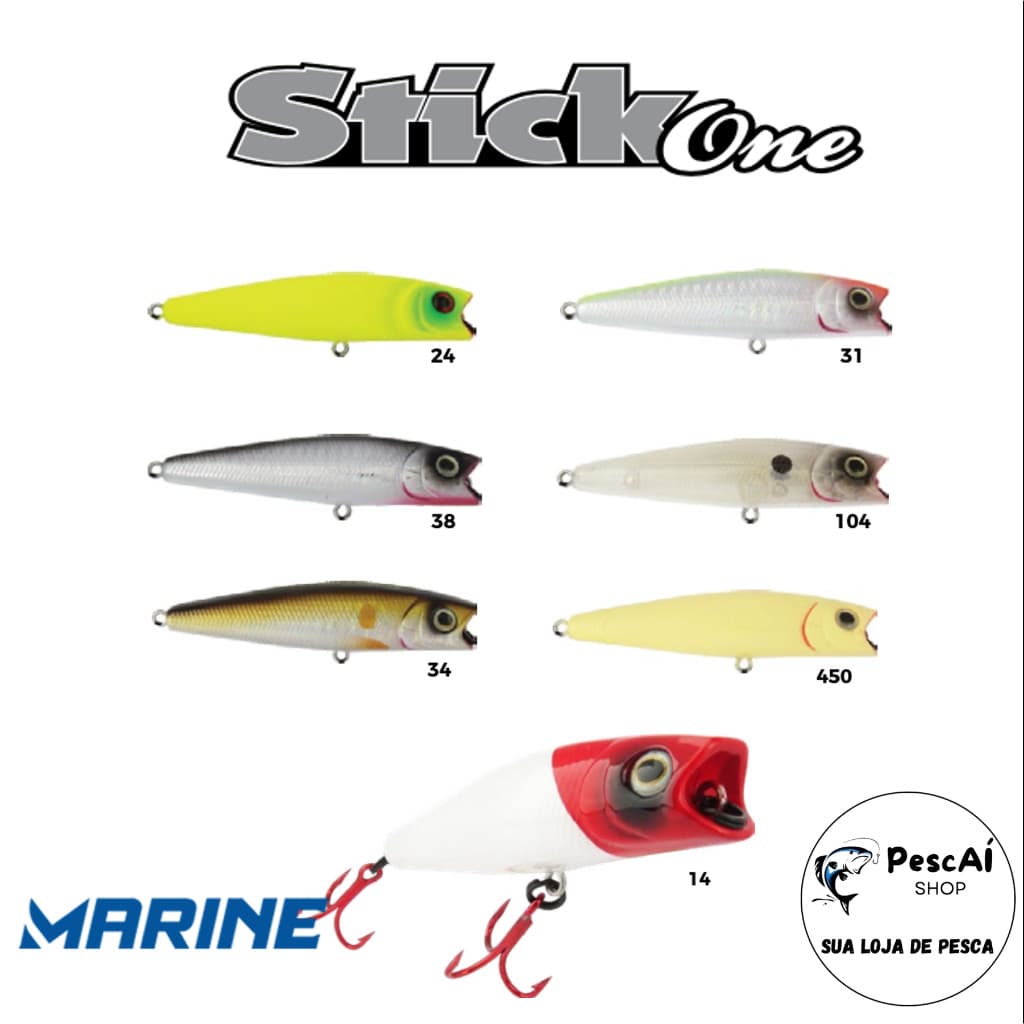 Isca Artificial - Marine Sports - Stick One 65 - Superfície - Floating - 6.5 cm - 6.5 g - Tucunaré