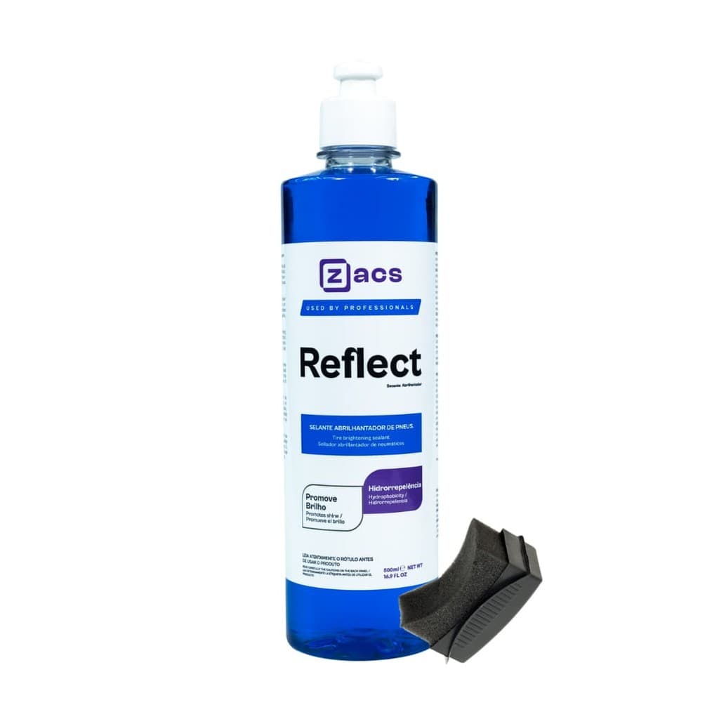Pneu Pretinho Zacs Reflect  500ml Selante Pneu Aplicador Lua Pretinho Aplicador de Espuma