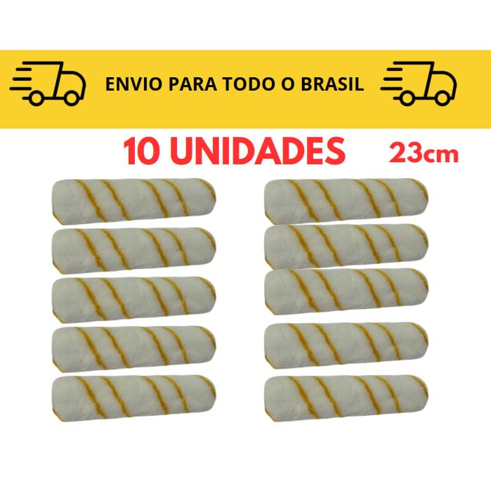 Rolo para pintura Antirespingo Kit completo  23CM com 3, 4, 5, 6, 7, 8, 9, 10 rolos