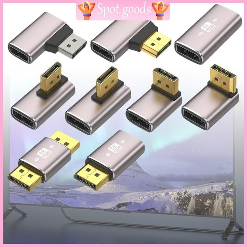 vava 8K Displayport 1 4 Para Fêmea Adaptador Conversor 8K 60Hz Exibição PC Laptop