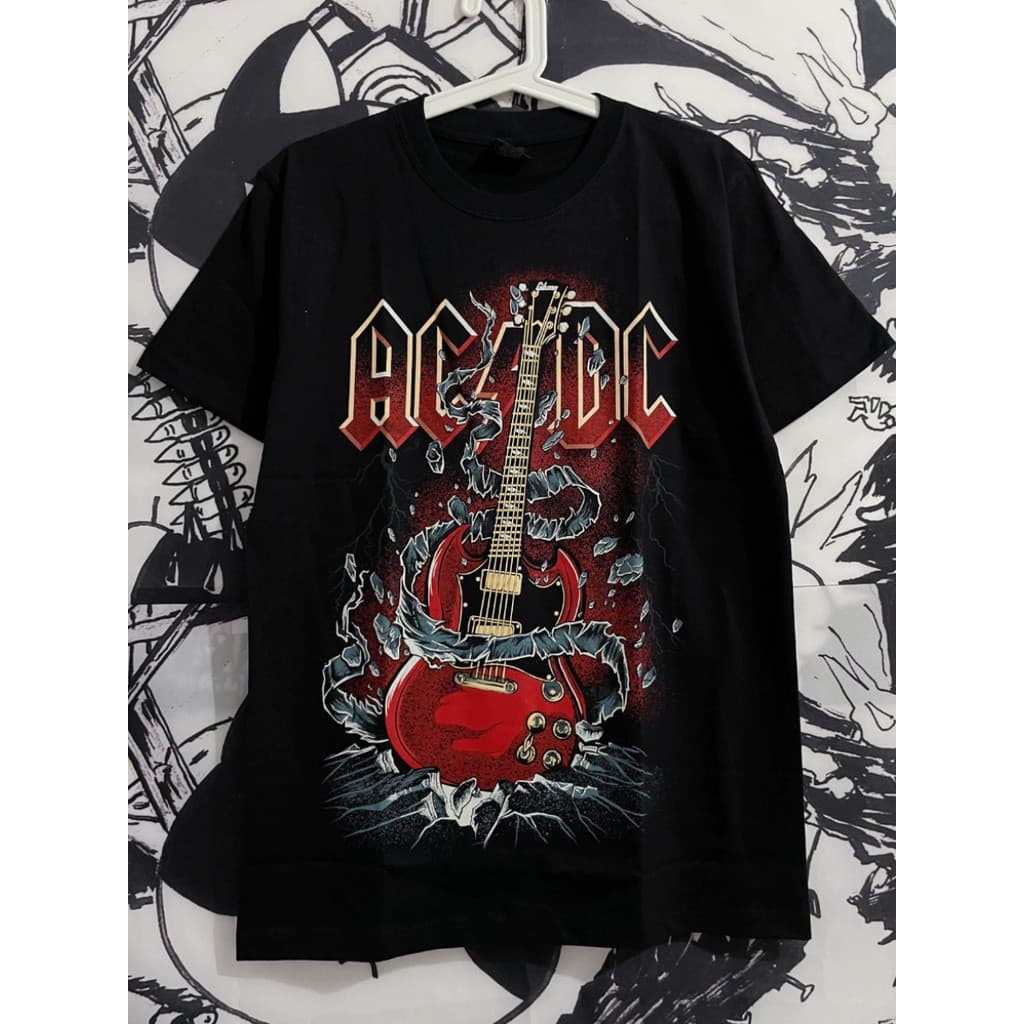 Camiseta Unissex Oversized Plus Size Feminina Masculina AC/DC Rock Clássico   100%  Concerto Show Envio Imediato
