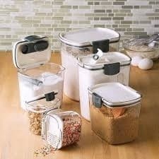 Kit 4 Potes Recipiente Conserva Plástico Vasilha Herméticos Alimentos Cozinha Guarda Armazenar
