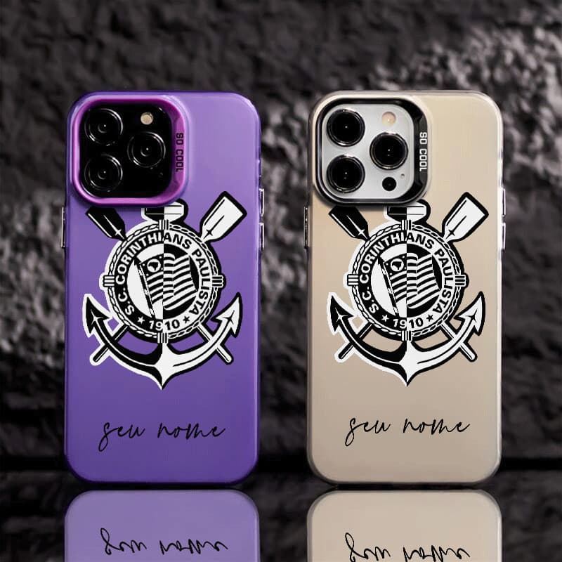 Capa de telefone Com Personalizada Nome Corinthians Capinha Para iPhone 11 12 13 15 14 16 Pro Max X Xr Xs 7 8 Plus Case